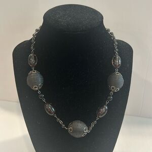 NWOT Joan Rivers Gun Metal Necklace